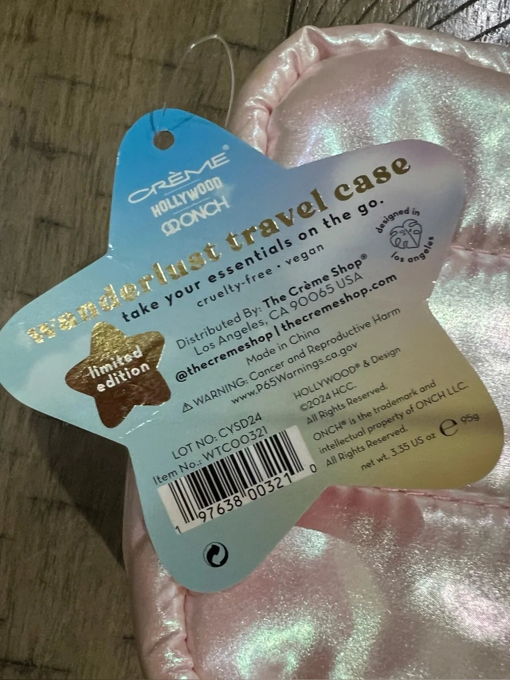 The Crème Shop Onch Hollywood Wanderlust Travel Case - NWT